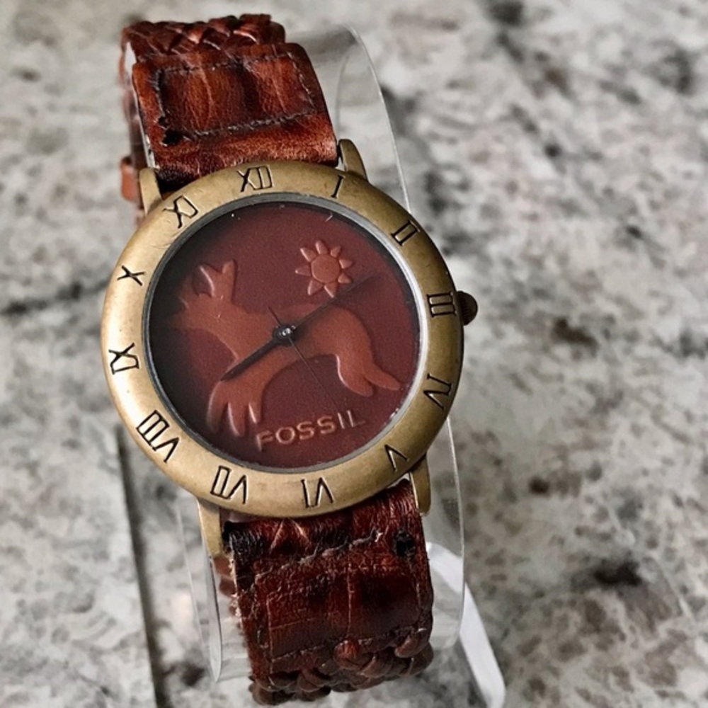 1992 ANTLER DEER WATCH FOSSIL DT-3201 (5000/0126)